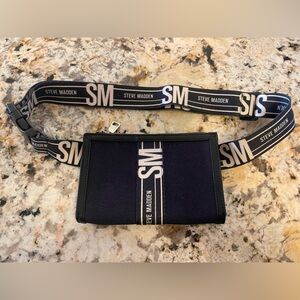 Steve Madden Black Wallet Belt Bag